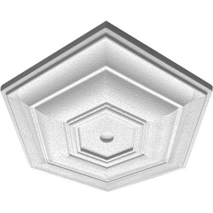 Hexim Decken-Rosette (HEXIM Stuckrosette aus EPS Styropor weiß - Deckenrosette weiß, Zierelement, Stuck (Hexim) Wanddeko Wohnzimmer Decke Polystyrol) – Bild 3