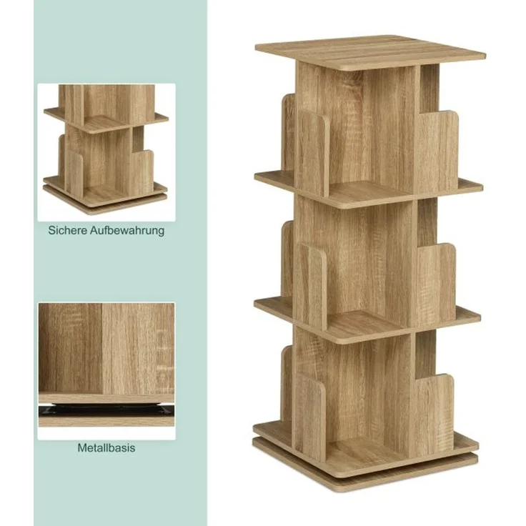 Bücherregal eckig Holzoptik 10050639_348 – Bild 6