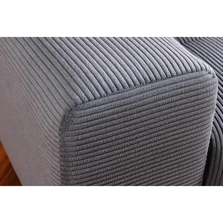 riess-ambiente Big-Sofa ELEGANCIA 285cm anthrazit, Einzelartikel 1 Teile, XXL Couch · Cord · mit Federkern · inkl. Kissen · Modern Design – Bild 5