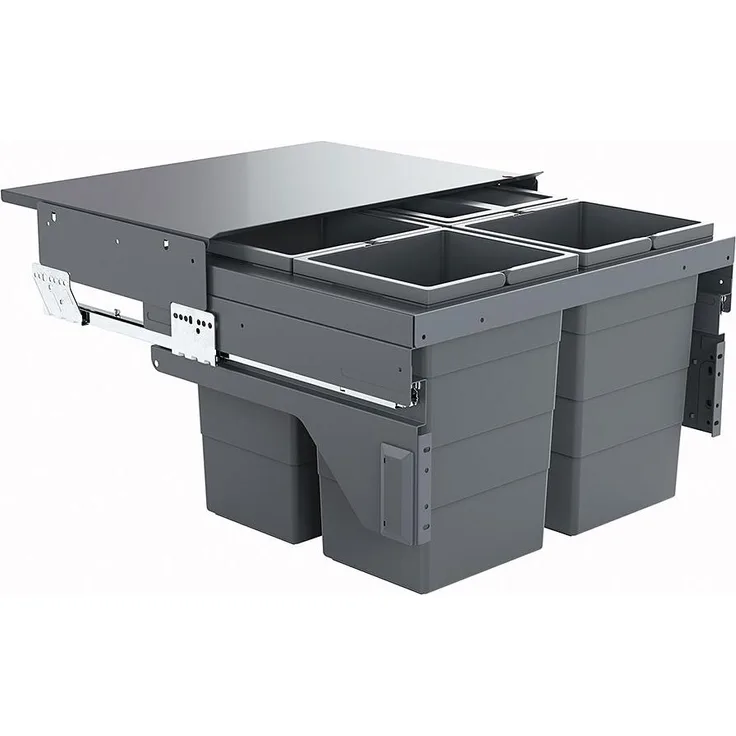 Hailo Abfallsorter Hailo 3610861 AS Cargo 600 13/13/13/13/D / 60 cm Schrankbreite / Abfalltrennsystem