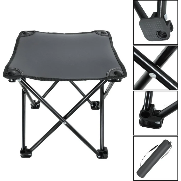 Stagecaptain Klappstuhl TP-334 Klapphocker faltbar für Camping - stabil bis 110 kg (4 St), nur 750 g, inklusive Tragetasche – Bild 4