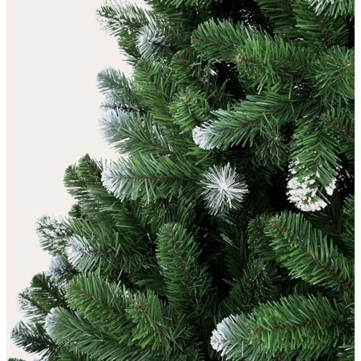 SALCAR Künstlicher Weihnachtsbaum 180 cm – Tannenbaum mit schneebedeckten, runden PVC-Zweigspitzen in Tannengrün, dichter Christbaum mit stabilem Metallständer – Ideal für Weihnachtsdeko Zuhause – Bild 6