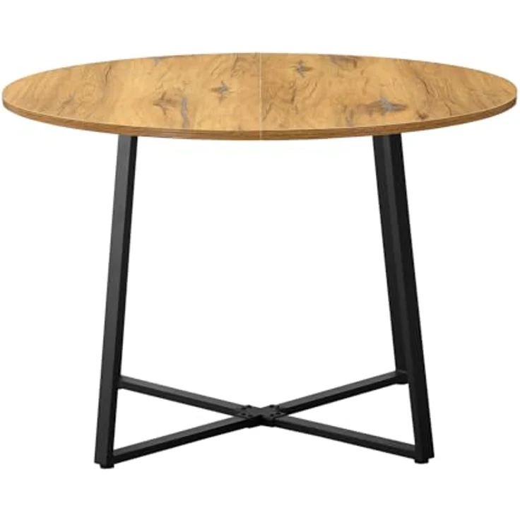 B&D home Esstisch NOA, Metallgestell schwarz oder weiß, rund, 110x110cm, platzsparend – Bild 4