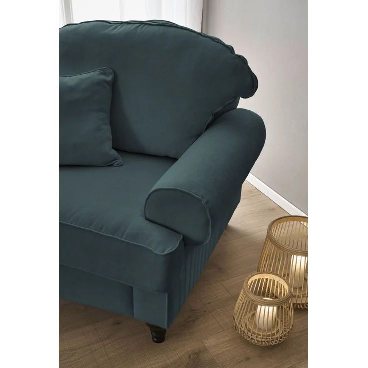 Sessel Adelina in blaugrün 110 cm – Bild 3