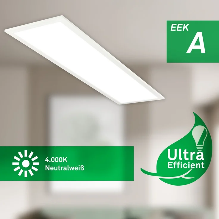 Briloner LED Panel Simple A 13,5W 100x25 cm weiß neutralweiß – Bild 8