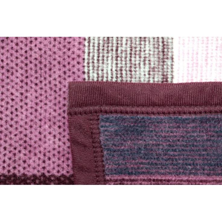 Wohndecke Color Squares berry, rosa karierte Sofadecke in 150x200 cm, Biederlack, Decke aus Baumwollmischgewebe, Made in Germany – Bild 2