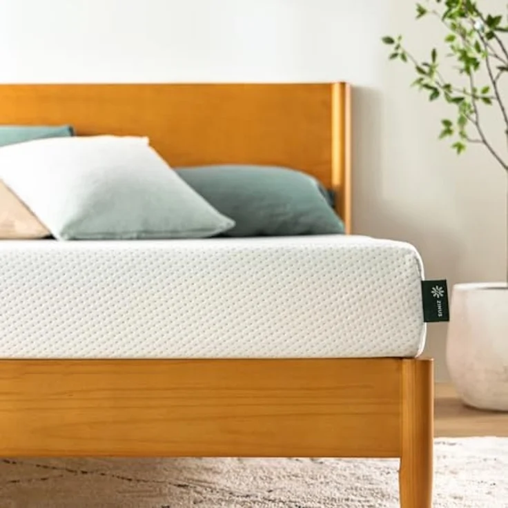 Zinus Schaumstoffmatratze, 135x190 cm, orthopädisch und ergonomisch, mittlere Festigkeit, Unterstützung von 5 Zonen, Höhe 11 cm, Öko-Tex-Zertifiziert – Bild 5