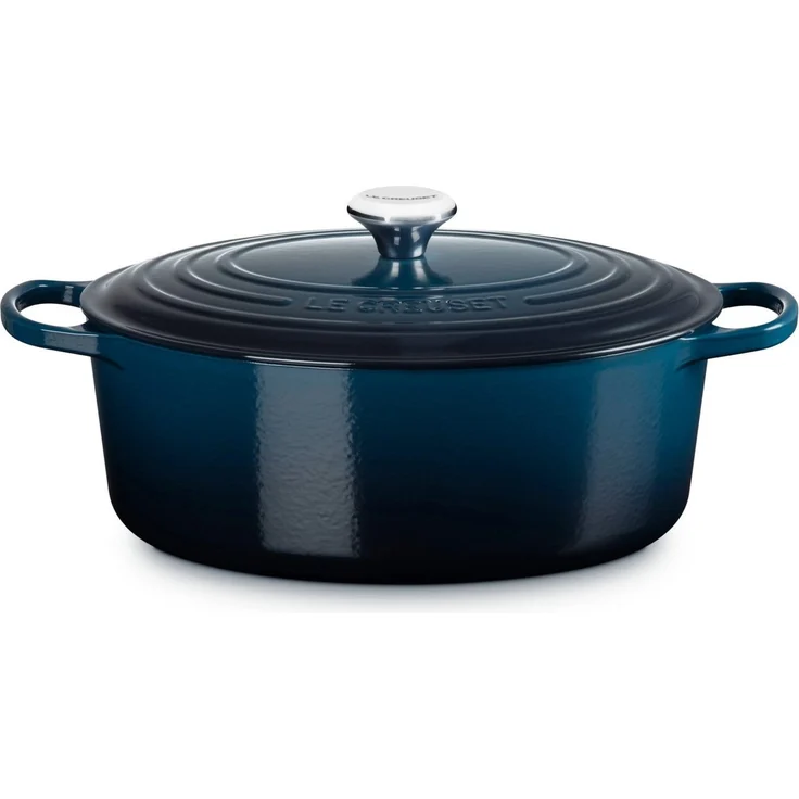 LE CREUSET Bräter Bräter Signature oval nuit 33cm, Emailliertes Gusseisen – Bild 5