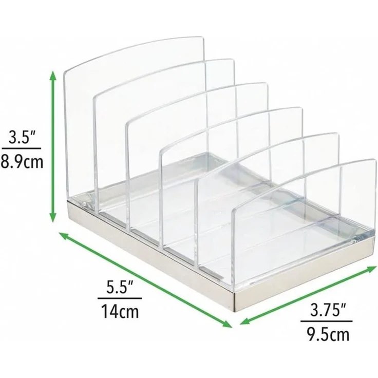 Schminkaufbewahrung Kosmetik Organizer mDesign Make-up Box transparent/silber – Bild 4