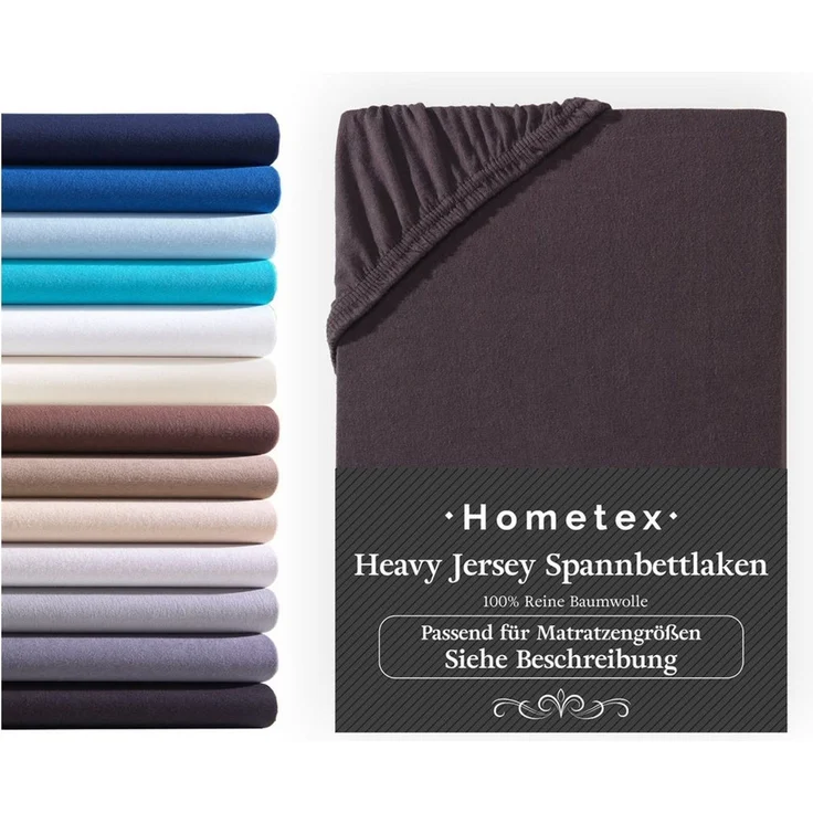 Hometex Premium Textiles Spannbettlaken Exclusive Topper-Spannbettlaken, Jersey, Für Matratzentopper und Boxspringbett Topper – Bild 2