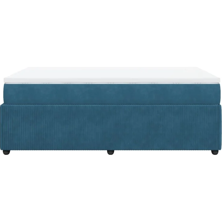 vidaXL Boxspringbett mit Matratze Dunkelblau 120x200 cm Samt 3285636 – Bild 8