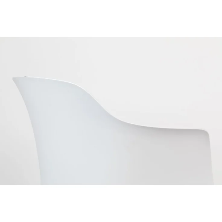 Sessel Tango im 2er-Set, Weiß mit Schalensitz und Stahlgestell 58x54x81,5 cm – Bild 9