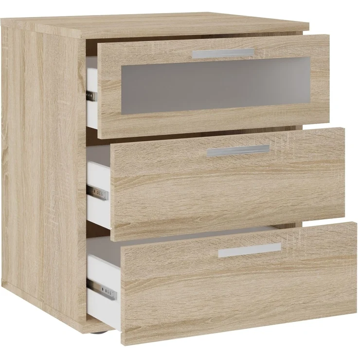 Nachttisch >JACK 2< in Eiche Dekor - 45x53,5x38cm (BxHxT) – Bild 4