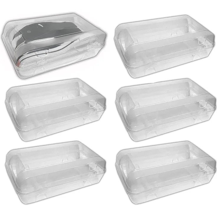 HAC24 Schuhbox Schuhorganizer Schuhe Aufbewahrungsbox Box (6 St), Transparent Stapelbar 32x17x10 cm