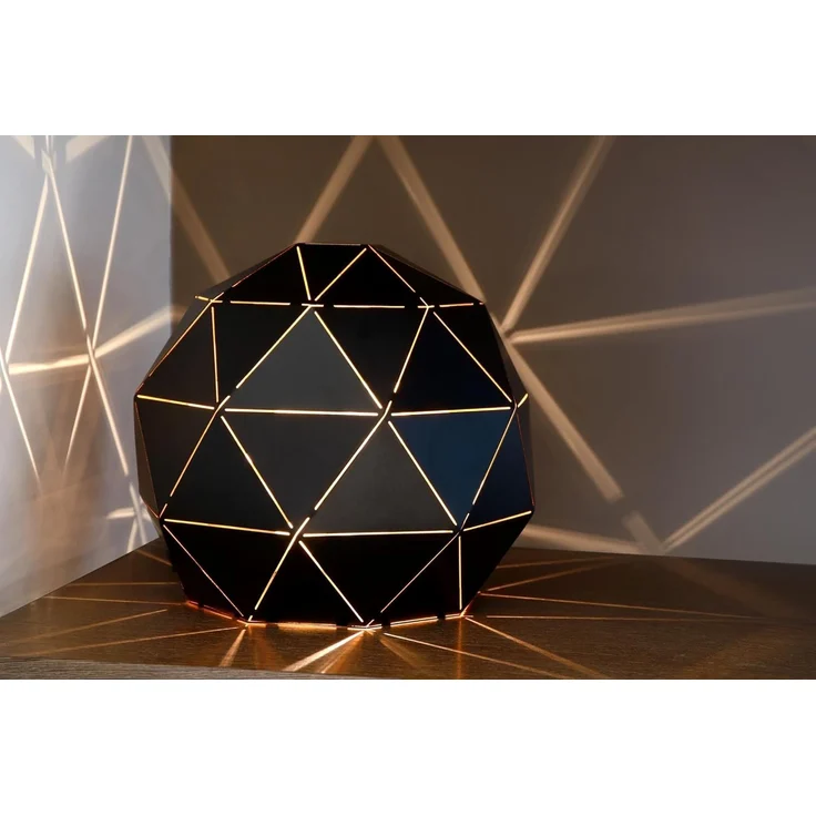 LUCIDE OTONA - Tischlampe - Ø 25 cm - 1xE27 - Schwarz – Bild 6