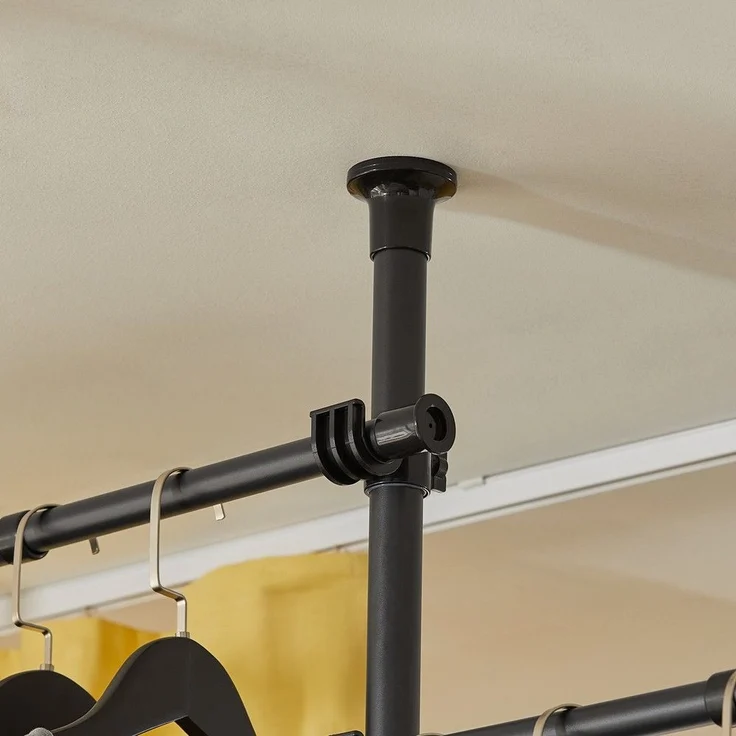 SoBuy KLS03-SCH Garderobenständer, Metall, Pulverbeschichtung, Schwarz, 62 x 200 x 75 cm – Bild 9