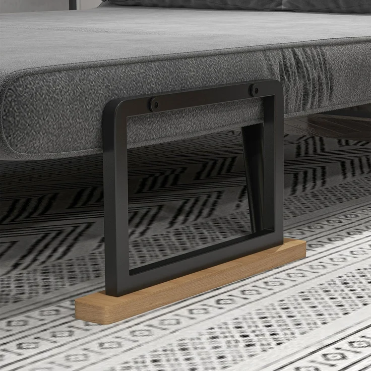 HOMCOM Relaxsessel mit Bettfunktion, Polstersofa mit verstellbarer Rückenlehne, Gästebett, Dunkelgrau, 102 x 73 x 81 cm – Bild 7