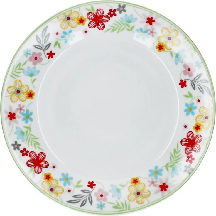 MamboCat Frühstücksteller 6er Set Variant Blümchen Kuchenteller bunte Frühstücks-Teller – Bild 2
