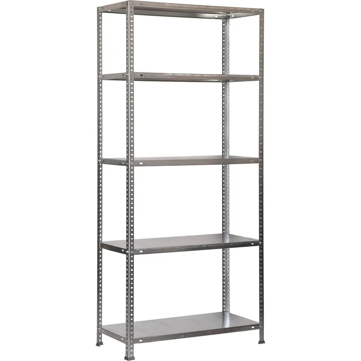 Simonrack Schwerlastregal, Lagerregal, 180 x 80 x 50 Metallregal, Kellerregal, Biegestelle 100 kg, 5 Fachböden, Galvanisiert - Comfort – Bild 1