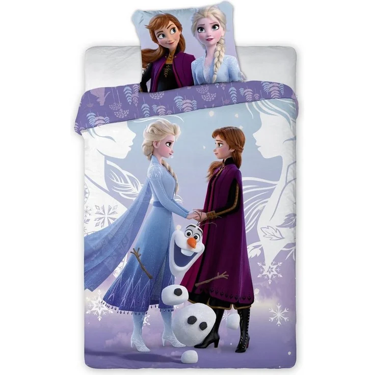 Disney Frozen Bettwäsche Kinder-Bettwäsche „Frozen – Anna, Olaf & Elsa“ 160x200 + 70x80, 100 – Bild 4