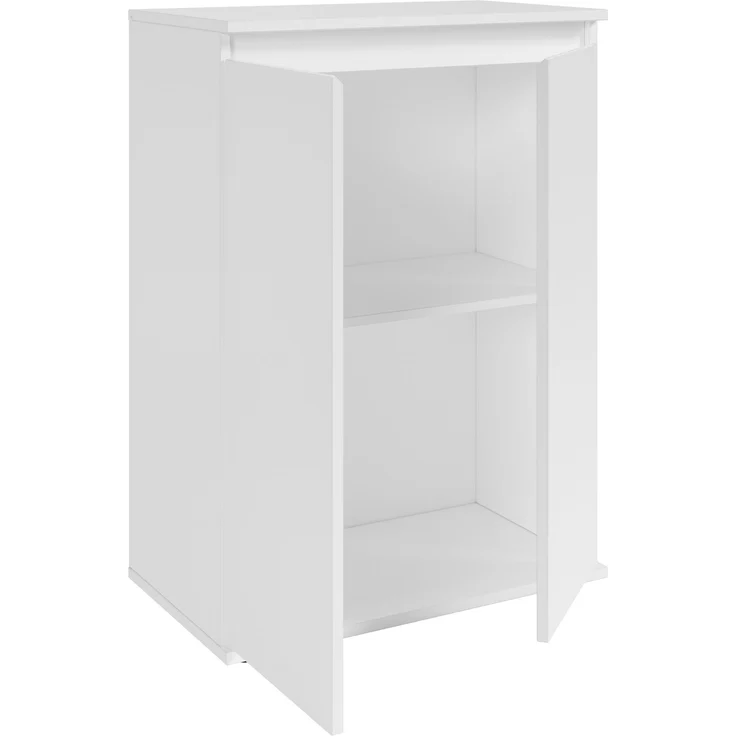 Kommode >Brest< 2 Türen, 1 Boden, in weiß - 60x84x35cm (BxHxT) – Bild 3