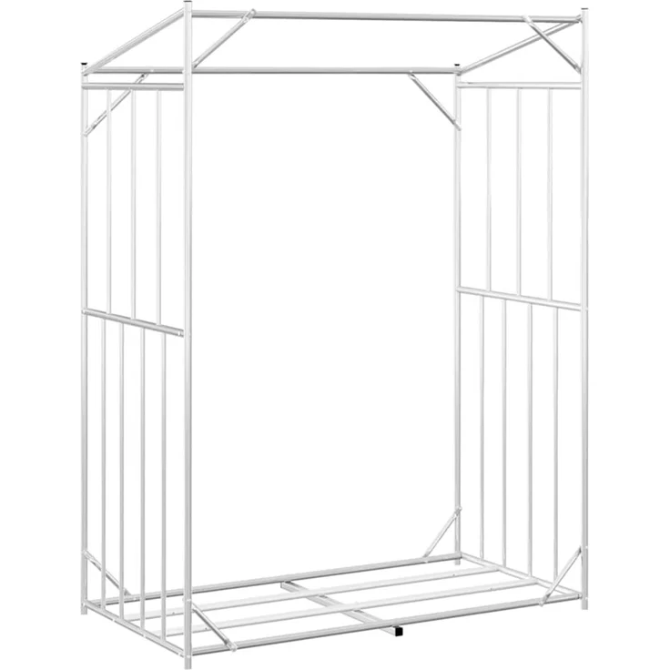 vidaXL Brennholzregal mit Regenschutz 150x80x200 cm Verzinkter Stahl 4104954 – Bild 6