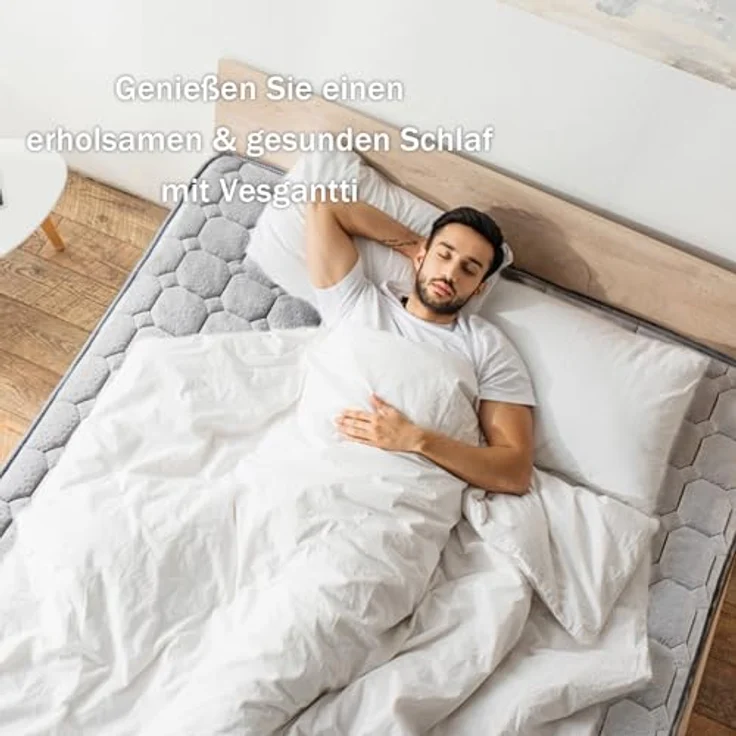 Vesgantti Hybridmatratze 90x200, H3 7-Zonen Druckentlastung Orthopädische Matratze, Taschenfederkernmatratze Oeko-TEX Zertifiziert, atmungsaktiv (30 cm Tight Top, grau)‌ – Bild 8