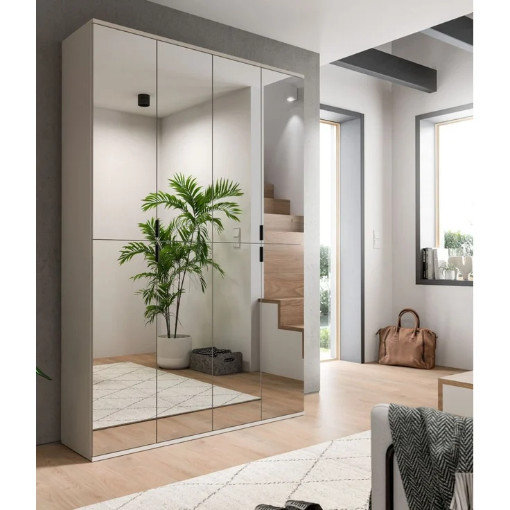 Garderobenschrank mit Spiegel Line-Up in kaschmir 122x193 cm – Bild 2