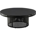 Livetastic Couchtisch, rund, Schwarz, Metall, 100x40x100 cm, einfacher Aufbau