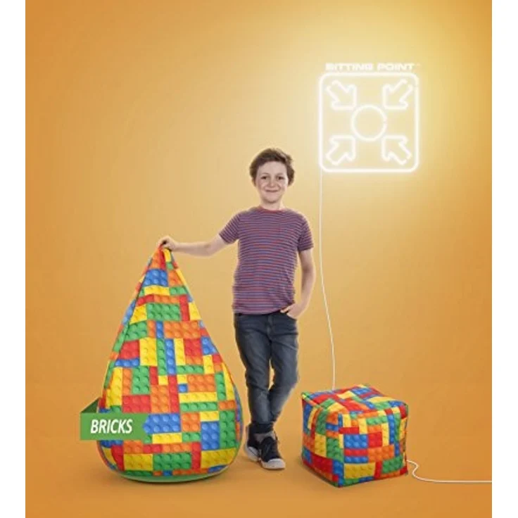 gouchee Home s3073198 Bricks Sitzsack, Large, Multicolor – Bild 2