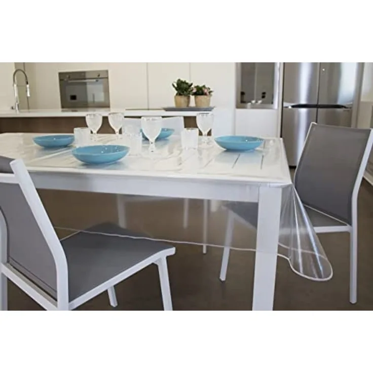 GEMITEX Transparente Tischdecke mit Glitzer-Gold-Effekt, gewachst, hergestellt in Italien, wasserdicht, schmutzabweisend, praktisch, langlebig, hygienisch, Möbel, schützt und beeindruckt Ihren Tisch