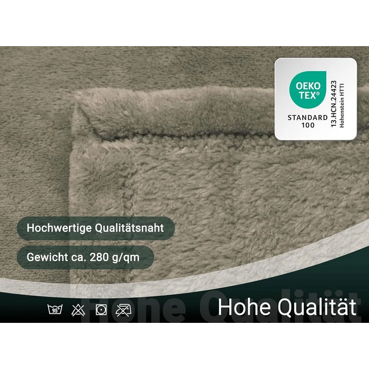 ZOLLNER Kuscheldecke, 150x200 cm, stone – Bild 5