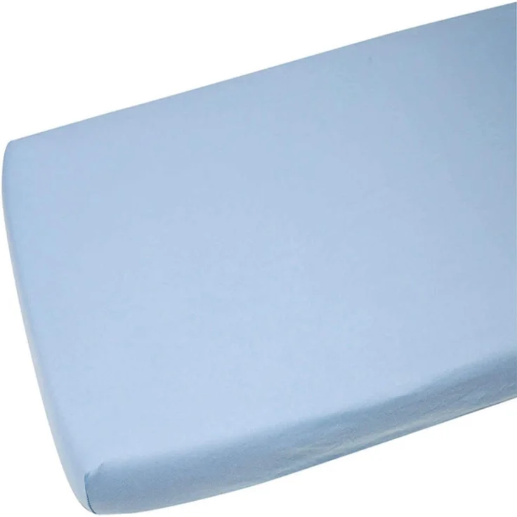DuDu N Girlie Reisebett Baumwolle Jersey Spannbettlaken Blatt, 65x95 cm, 2 Stück, blau – Bild 2