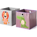 Faltbox 30x30 Grau/Lila 30 x 30 cm 2er Set Vicco