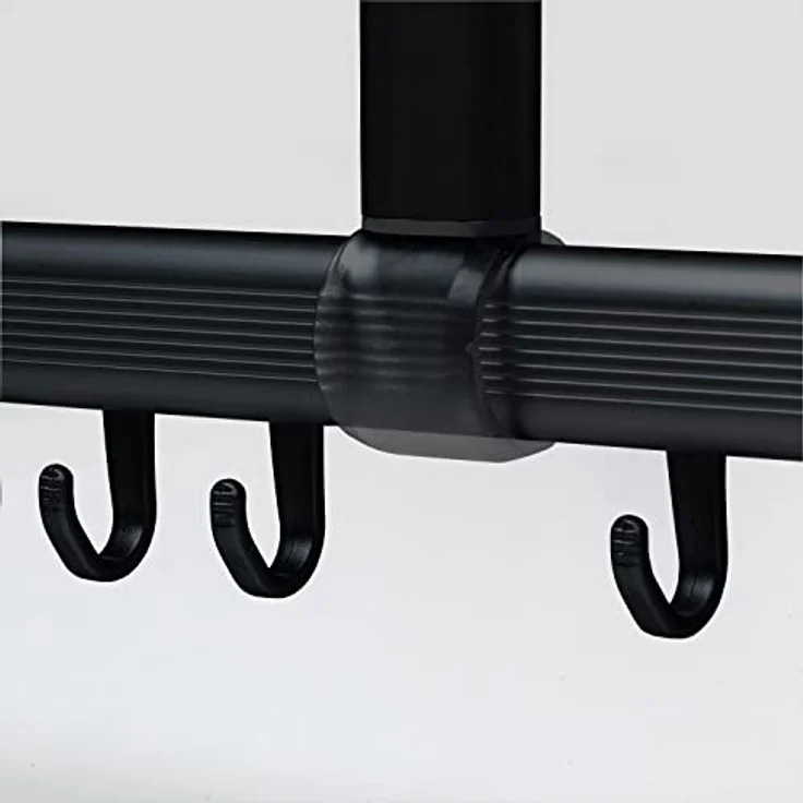 Sealskin Easy Roll Duschvorhangstange, Komplett-Set inkl. Duschstange, Deckenbefestigung und Ringe, Duschvorhanghalterung zur Montage auf Maß, L-Form, U-Form und Ecke möglich, Aluminium, Schwarz – Bild 7