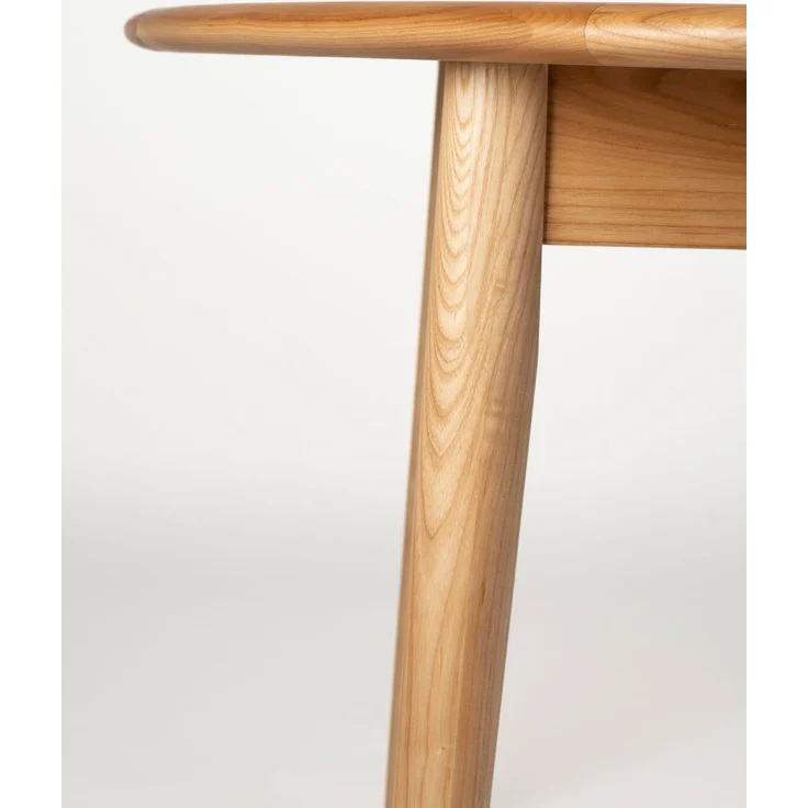Zuiver Esszimmertisch Twist Round, ausziehbar mit Eichenfurnier-Eschenholz Beige 120x160x76 cm – Bild 6