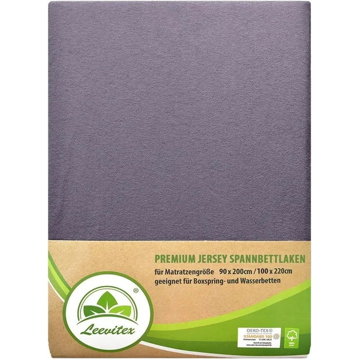 leevitex® Spannbettlaken Premium Spannbettlaken Elasthan, Gummizug: rundum, blickdicht, Anti-Pilling, 97% Baumwolle, 3% Elasthan, 40 cm Steg