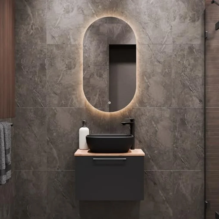 Planetmöbel Badmöbel-Set Astra, (Badezimmer Möbel im modernen Design, 2-St), Badezimmer Möbel im modernen Design – Bild 3