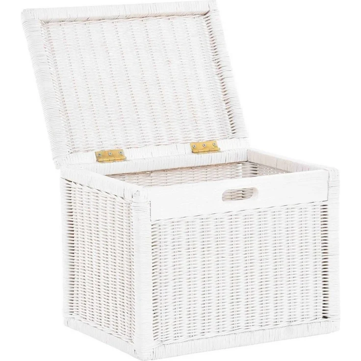 Krines Home Aufbewahrungskorb Hoher Korb mit Deckel Rattan geflochten Regalkorb Aufbewahrungsbox, Mit Inlett – Bild 4