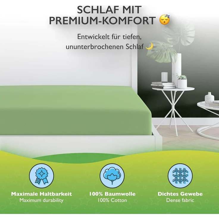 etérea Himmlische Qualität Spannbettlaken etérea Comfort Jersey Topper Spannbettlaken, Jersey, Gummizug: rundum, (1 Stück) – Bild 2