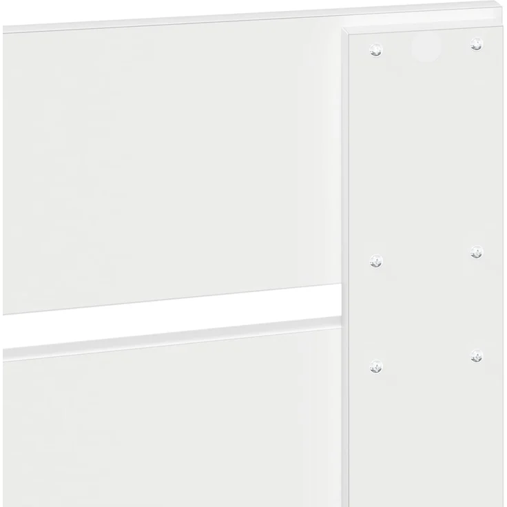 vidaXL Bettrahmen mit Kopfteil Weiß 90 x 200 cm Massives Kiefernholz 3411455 – Bild 10