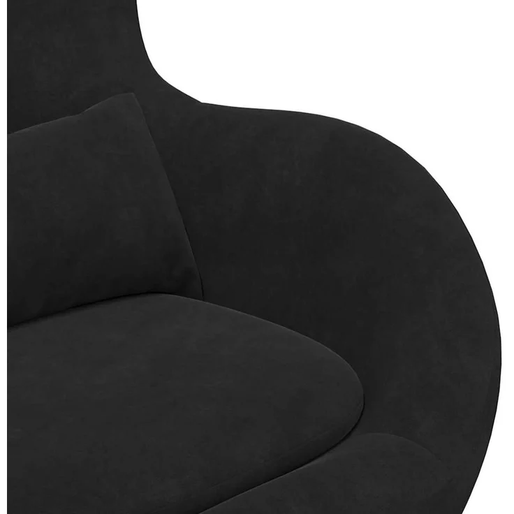 vidaXL Eiersessel Schwarz 63 x 73 x 90 cm Samt 42002762 – Bild 6