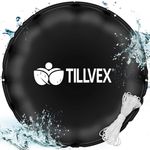 tillvex® Poolkissen Winter XXL 500cm rund schwarz | Luftkissen inkl. Reparaturkit | Winterkissen mit Sicherheitsventil | Poolpolster Pool Abdeckung Kissen Doppelnaht