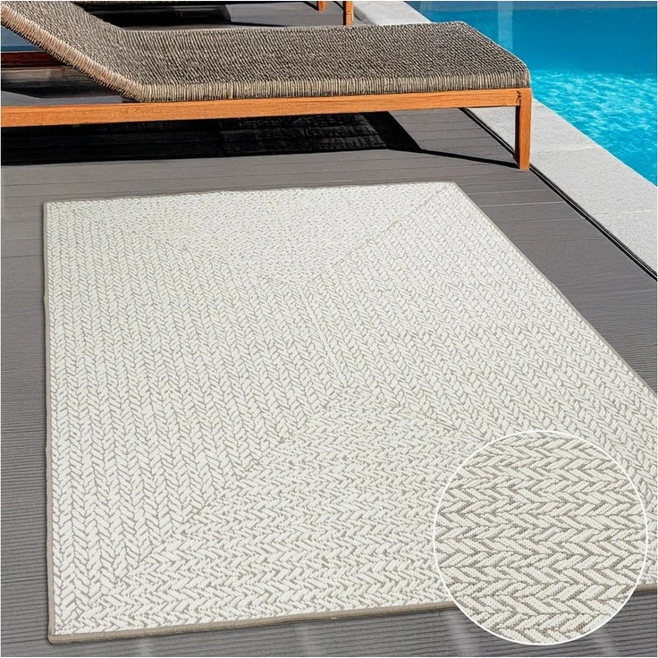 OTTO home Teppich Matts Wende-Teppich in Strick-Optik auch für Balkon und Terrasse, rechteckig, Höhe: 5 mm, In- und Outdoor geeignet, Wetterfest & UV-beständig – Bild 5