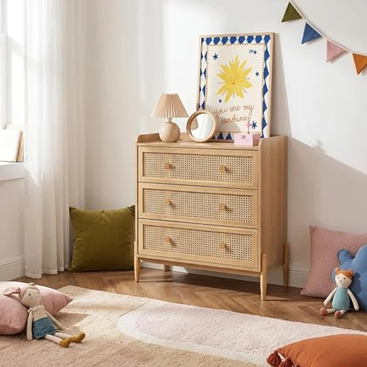 BAÏTA PABLO02 Kommode für Kinder, natürlich, Länge 80 cm, Natur – Bild 3