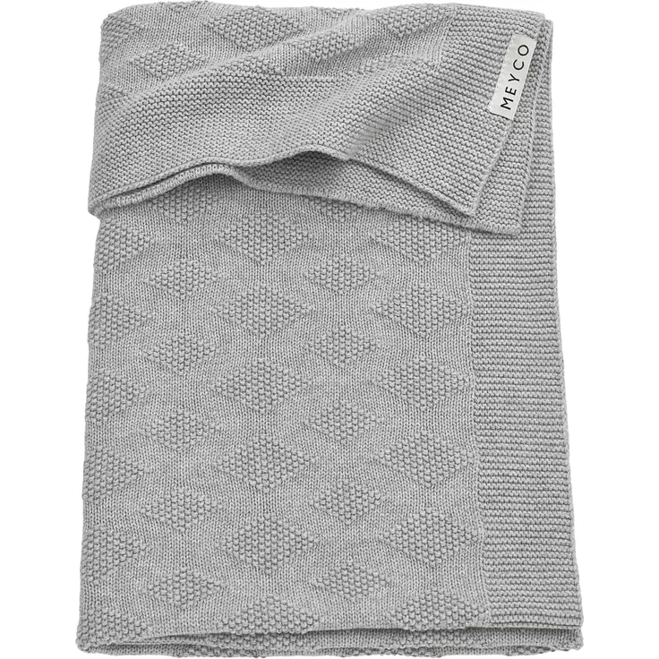 Meyco Diamond Babydecke Grau Melange 75x100 cm Grau