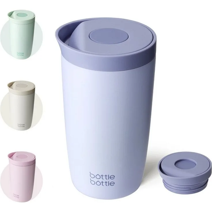 BOTTLE BOTTLE Thermobecher 350ml für Kaffee oder Tee, auslaufsicher, Easy Quick-Press-Verschluss, 1-tlg, Edelstahl, Isolierbecher Travel Mug Classic Grande