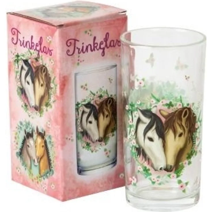 Trinkglas Pferde