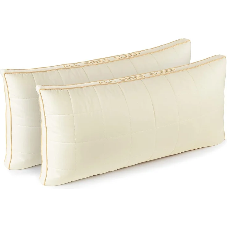 Vitapur KOPFKISSEN ALL SIDES SLEEP Baumwolle/Bambusfasern Natur 40x80 cm (H 40cm x T 80 x B 40 cm) – Bild 8