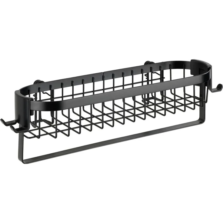 WENKO Wandablage mit Haken Classic Plus schwarz